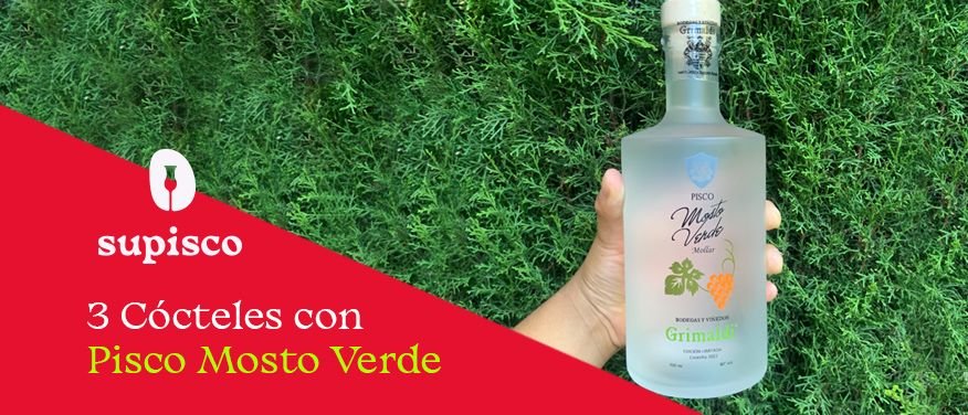 3 cocteles con pisco mosto verde